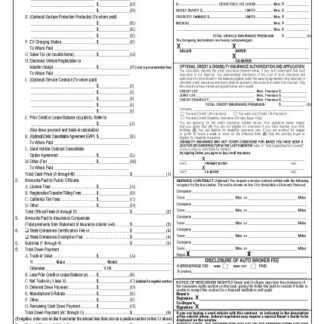 Simple Interest Motor Vehicle Contract | BPI Dealer Supplies