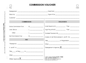 Commission Voucher 4-Part | BPI Custom Printing