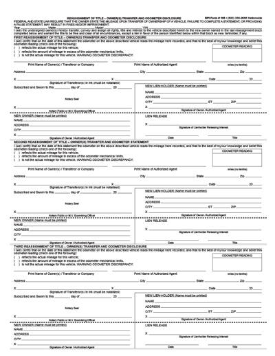 title reassignment form ny